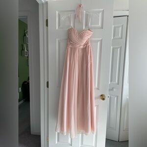 Elegant Pink Strapless Gown